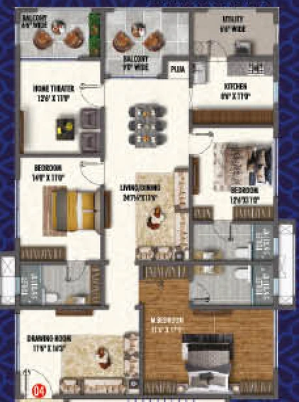 3 BHK Flat in Vasavi Skyla in Hitech City, Hyderabad - Image 743815