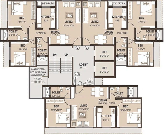 Floor Plan of Shree Anantya in Ghatkopar East, Mumbai - Image 148212