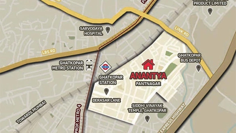 Location of Shree Anantya in Ghatkopar East, Mumbai - Image 148211