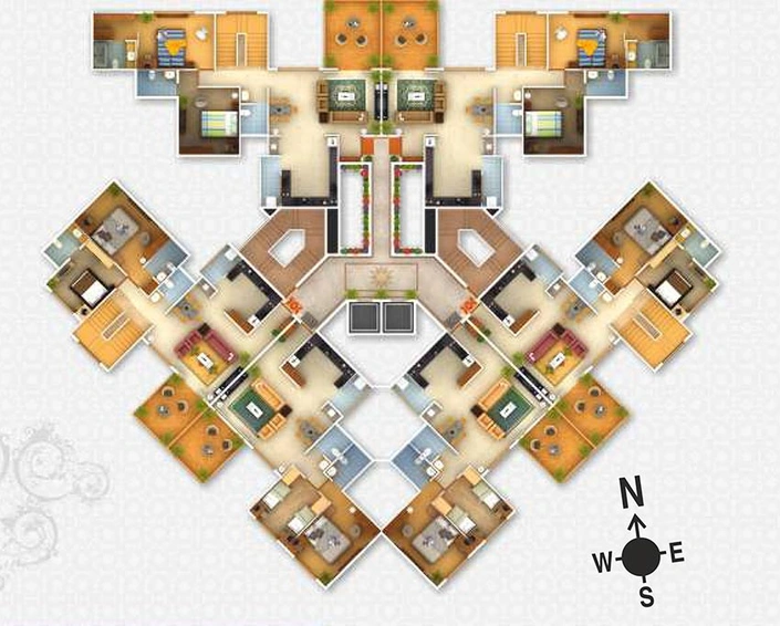 Floor Plan of Samnani Ishwar Prestige in Anandvalli, Nashik - Image 148053