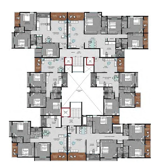 Floor Plan of The Avenue Aura in Govind Nagar, Nashik - Image 148082