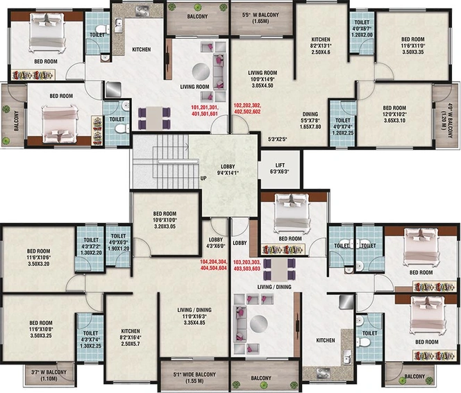 Floor Plan of Shubham Heights in Gangapur Road, Nashik - Image 148170