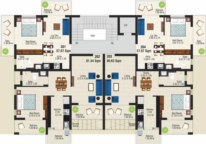 Floor Plan of Tolani Casa Maria in Mapusa, Goa - Image 148198