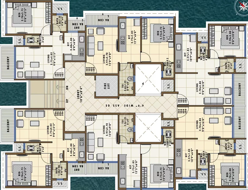 Floor Plan of Varniraj Neelkanth Peace in Ulwe, Navi Mumbai - Image 148298