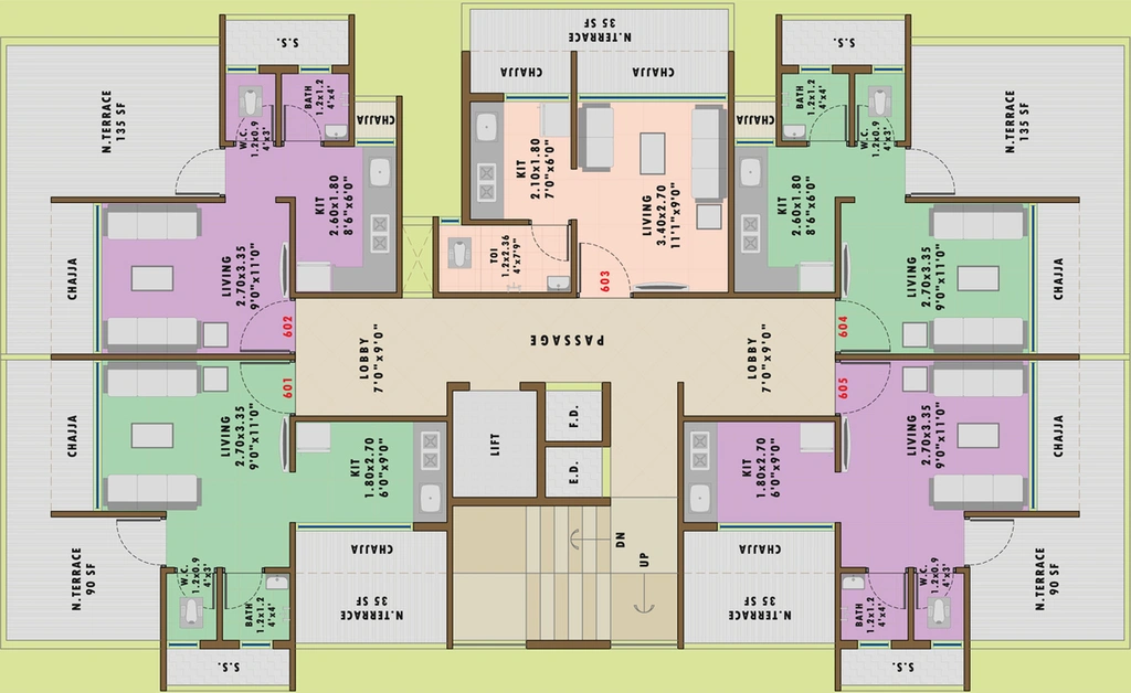 Floor Plan of Neelkant Aangan in Kalamboli, Navi Mumbai - Image 148305