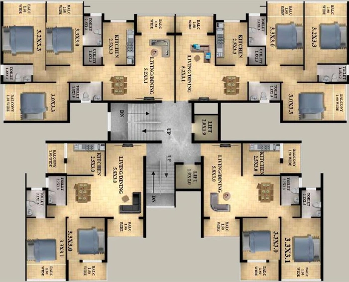 Floor Plan of Alcon Sereno in Gogol, Goa - Image 148312