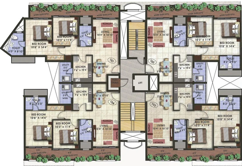 Floor Plan of Ashoka Thousand Palms in Sancoale, Goa - Image 148392