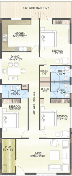 3 BHK Flat in Mythri Atlantis in Maharani Peta, Visakhapatnam - Image 809702