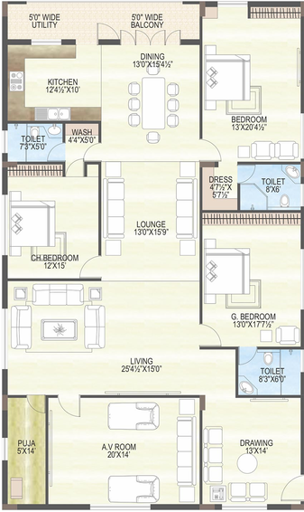 3 BHK Flat in Mythri Atlantis in Maharani Peta, Visakhapatnam - Image 809703