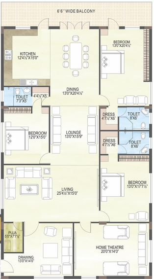 3 BHK Flat in Mythri Atlantis in Maharani Peta, Visakhapatnam - Image 809704
