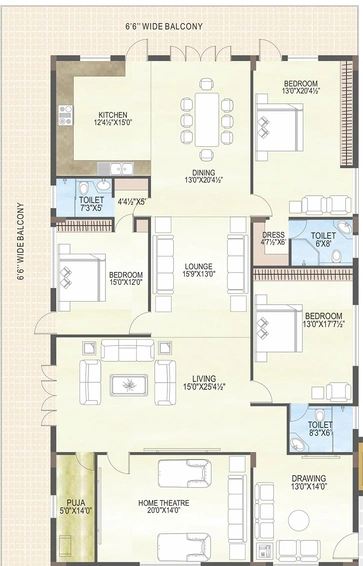 3 BHK Flat in Mythri Atlantis in Maharani Peta, Visakhapatnam - Image 809705