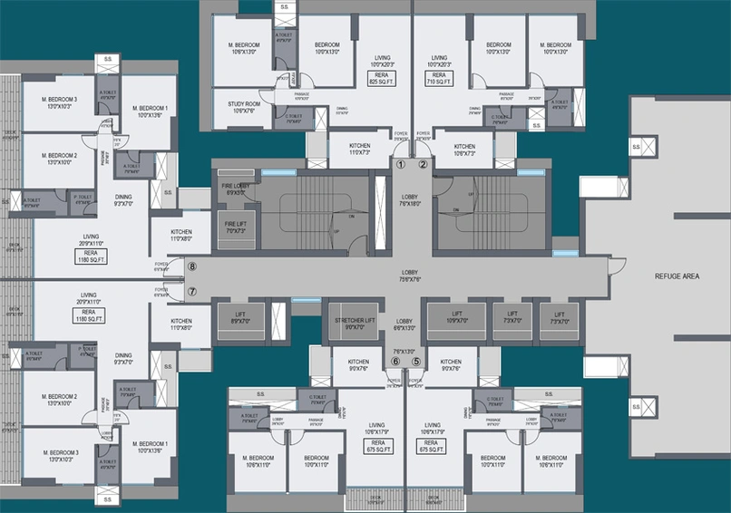Floor Plan of Jaydeep Mark in Mulund East, Mumbai - Image 148587