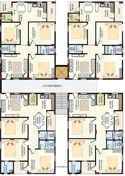 Floor Plan of PVR Vani Vihar in Madhurawada, Visakhapatnam - Image 148584
