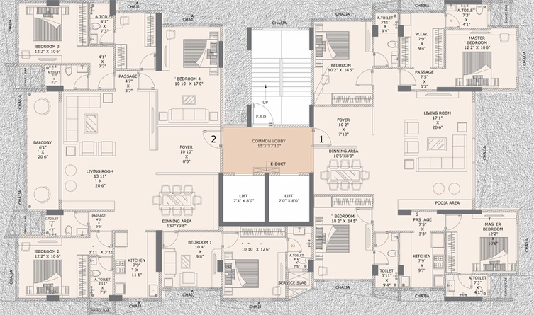 Floor Plan of Tridev Kailash Residency in Mulund West, Mumbai - Image 148595