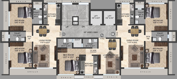Floor Plan of Majestic Kedarnath in Chembur East, Mumbai - Image 148604