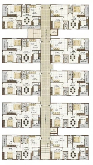 Floor Plan of Suvarna Srinivasam in Gajuwaka, Visakhapatnam - Image 148657