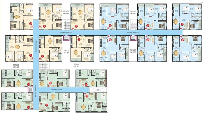 Floor Plan of Swarna Sai Enclave in Gajuwaka, Visakhapatnam - Image 148671
