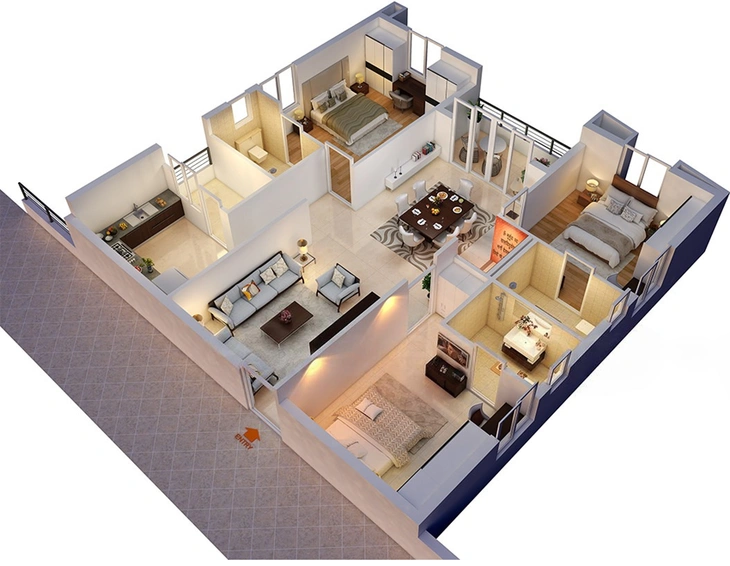 3 BHK Flat in Terra The Celest in Gajuwaka, Visakhapatnam - Image 812809