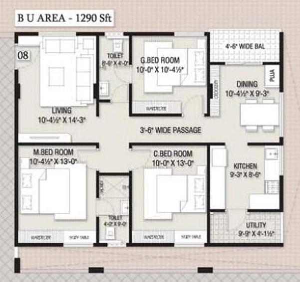 3 BHK Flat in VK Aurora in Madhurawada, Visakhapatnam - Image 809773