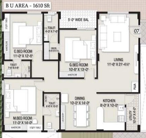 3 BHK Flat in VK Aurora in Madhurawada, Visakhapatnam - Image 809776