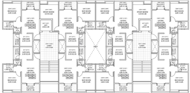 Floor Plan of Nilesh Anant Homes in Hadapsar, Pune - Image 112985