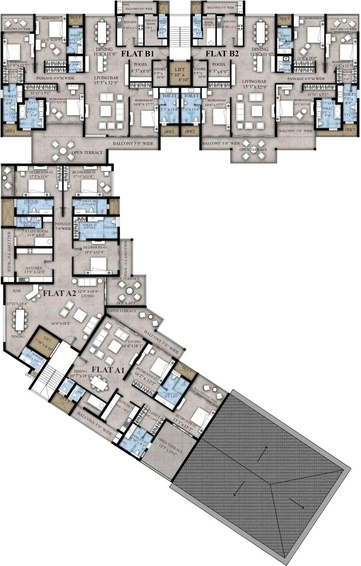 Floor Plan of Ashray Chrysalis Phase 1 in Nerul, Goa - Image 148903