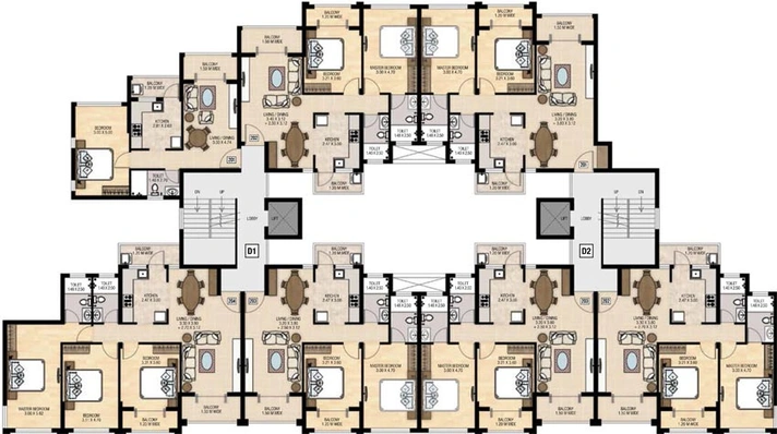 Floor Plan of Classic Elite Square in Porvorim, Goa - Image 148911