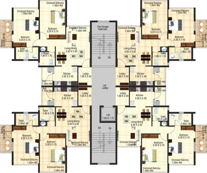 Floor Plan of Devashri Vasudev Vihar in Taleigao, Goa - Image 148993