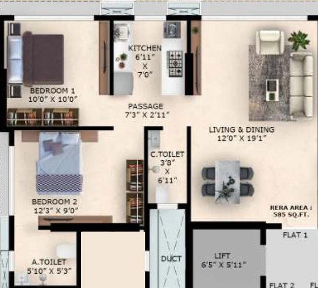 2 BHK Flat in Alag Artis in Ghatkopar East, Mumbai - Image 658440