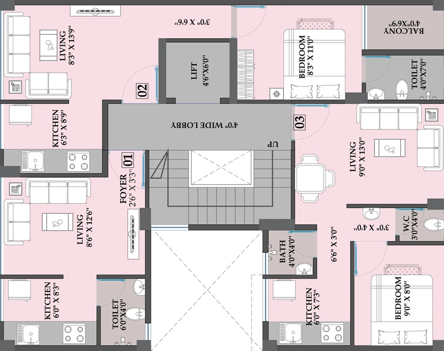 Floor Plan of Divine Sai Aura in Ulwe, Navi Mumbai - Image 149028