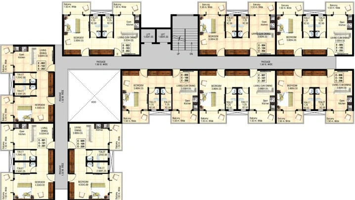 Floor Plan of Devashri Sun N Sand in Candolim, Goa - Image 149049