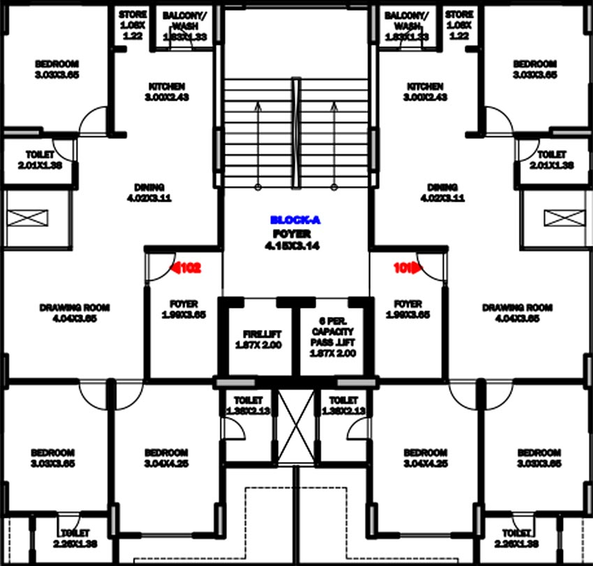 Floor Plan of Infinity Stellavia in Vaishnodevi Circle, Ahmedabad - Image 168709