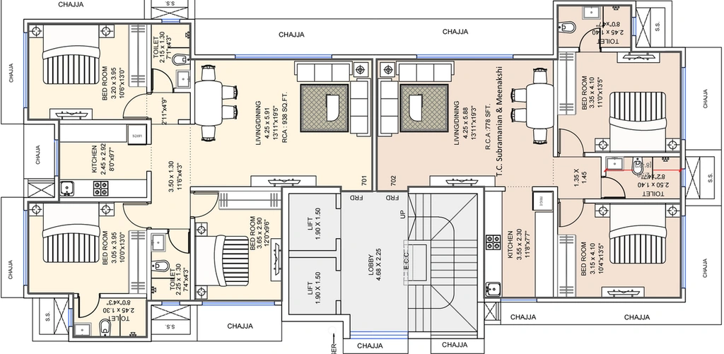 Floor Plan of Majestic Vishwa Bhuvan in Chembur East, Mumbai - Image 149178