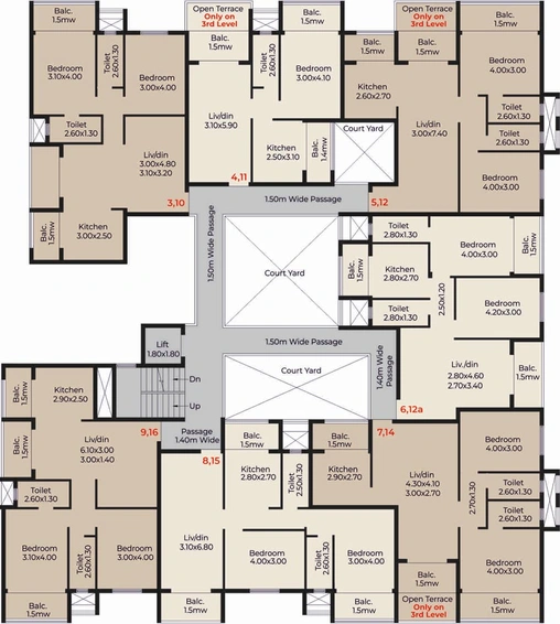 Floor Plan of Sapana Sarovar in Corlim, Goa - Image 149277