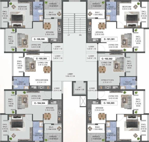 Floor Plan of Devashri La Stella in Candolim, Goa - Image 149287