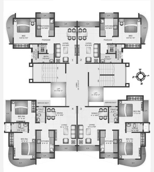 Floor Plan of Kapleshwara Pinnacle Gloria in Thane West, Thane - Image 149413