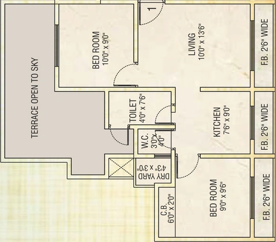 2 BHK Flat in Mukta Heights in Khidkali, Thane - Image 809978