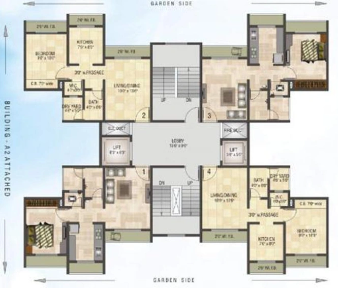 Floor Plan of Mukta Residency Phase 2 in Shilphata, Thane - Image 149457