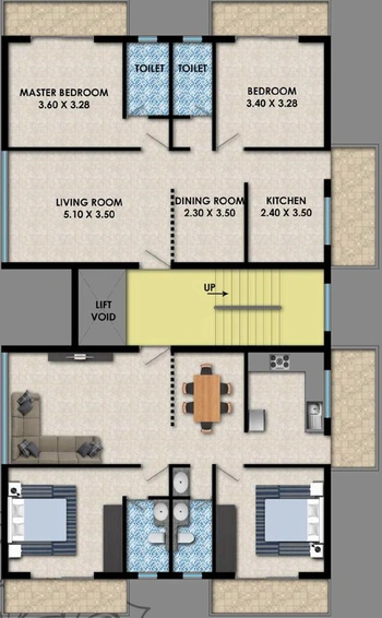 Floor Plan of AI Vista De Paix in Porvorim, Goa - Image 149642