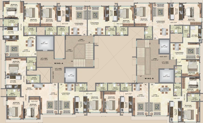 Floor Plan of Regent Jeevan Tara in Vile Parle East, Mumbai - Image 149964