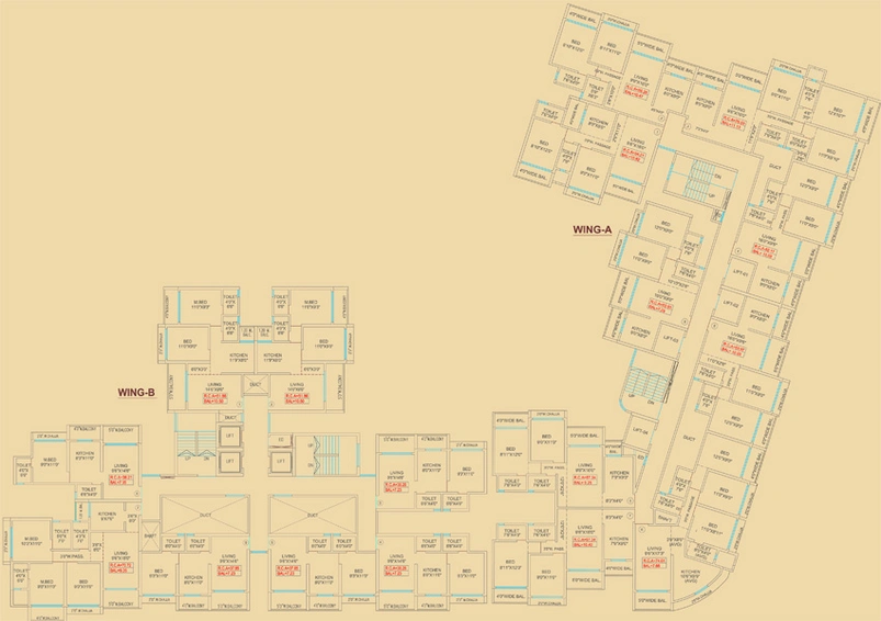 Floor Plan of Agarwal Skyrise in Virar West, Palghar - Image 150020