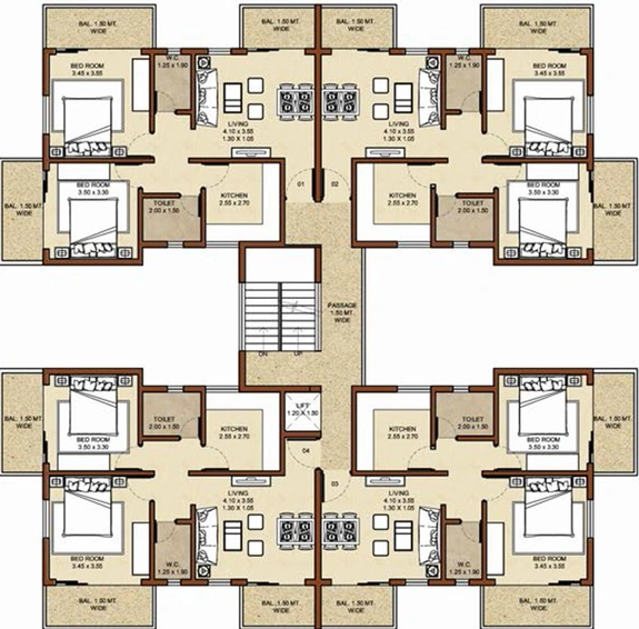 Floor Plan of Everton Greva Plaza in Vasco Da Gama, Goa - Image 150075