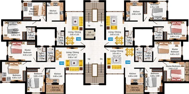 Floor Plan of Pankaj Indushree Mount in Ponda, Goa - Image 150166