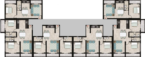 Floor Plan of Wagles Urban Abode in Chimbel, Goa - Image 150274