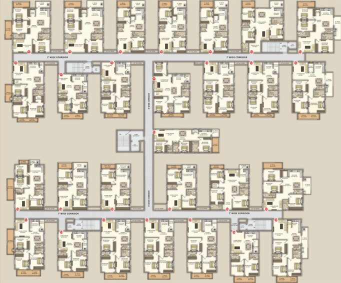 Floor Plan of MRKR Meda Prestige in Miyapur, Hyderabad - Image 113066