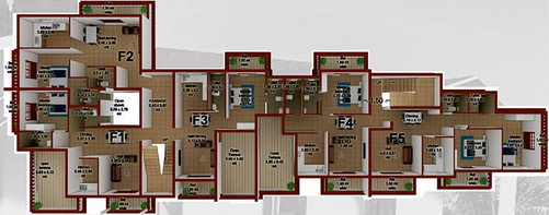 Floor Plan of Mega Mother Agnes and Anarita Residency in Salvador Du Mundu, Goa - Image 150357
