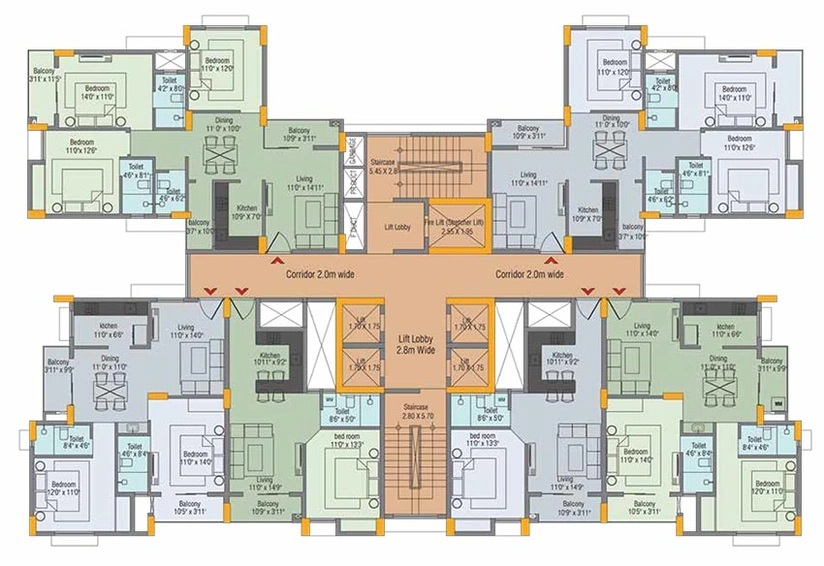 Floor Plan of Aryan Aryavarta in Phulnakhara, Bhubaneswar - Image 150792