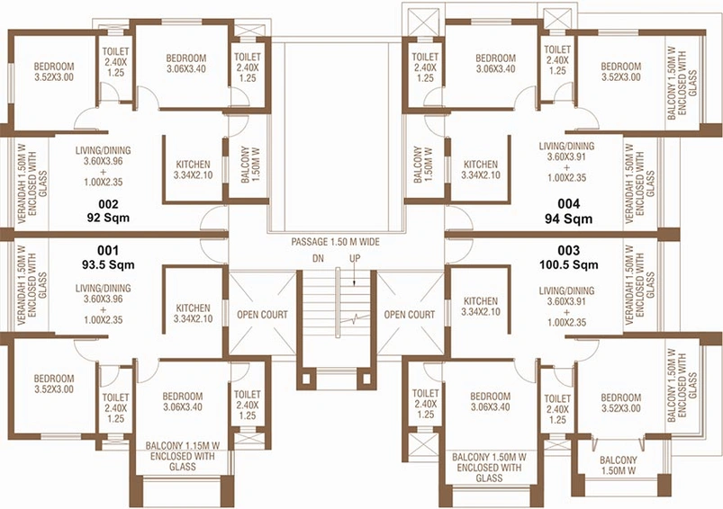 Floor Plan of Mayfair Campos Rays in Aradi Socorro, Goa - Image 150886