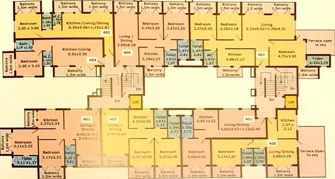 Floor Plan of Mafcon Antoo Enclave in Panjim, Goa - Image 150950