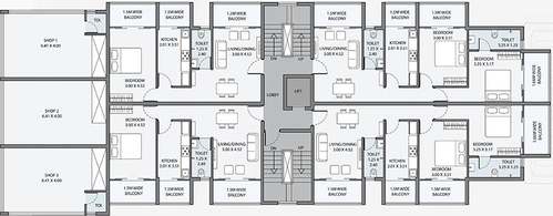 Floor Plan of Madhavi Aditya Serenity in Vasco Da Gama, Goa - Image 150990
